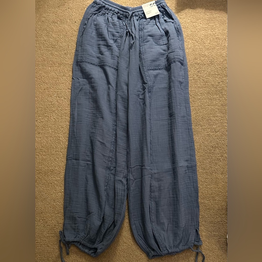 SO Women's Blue Wide Leg jogger pants